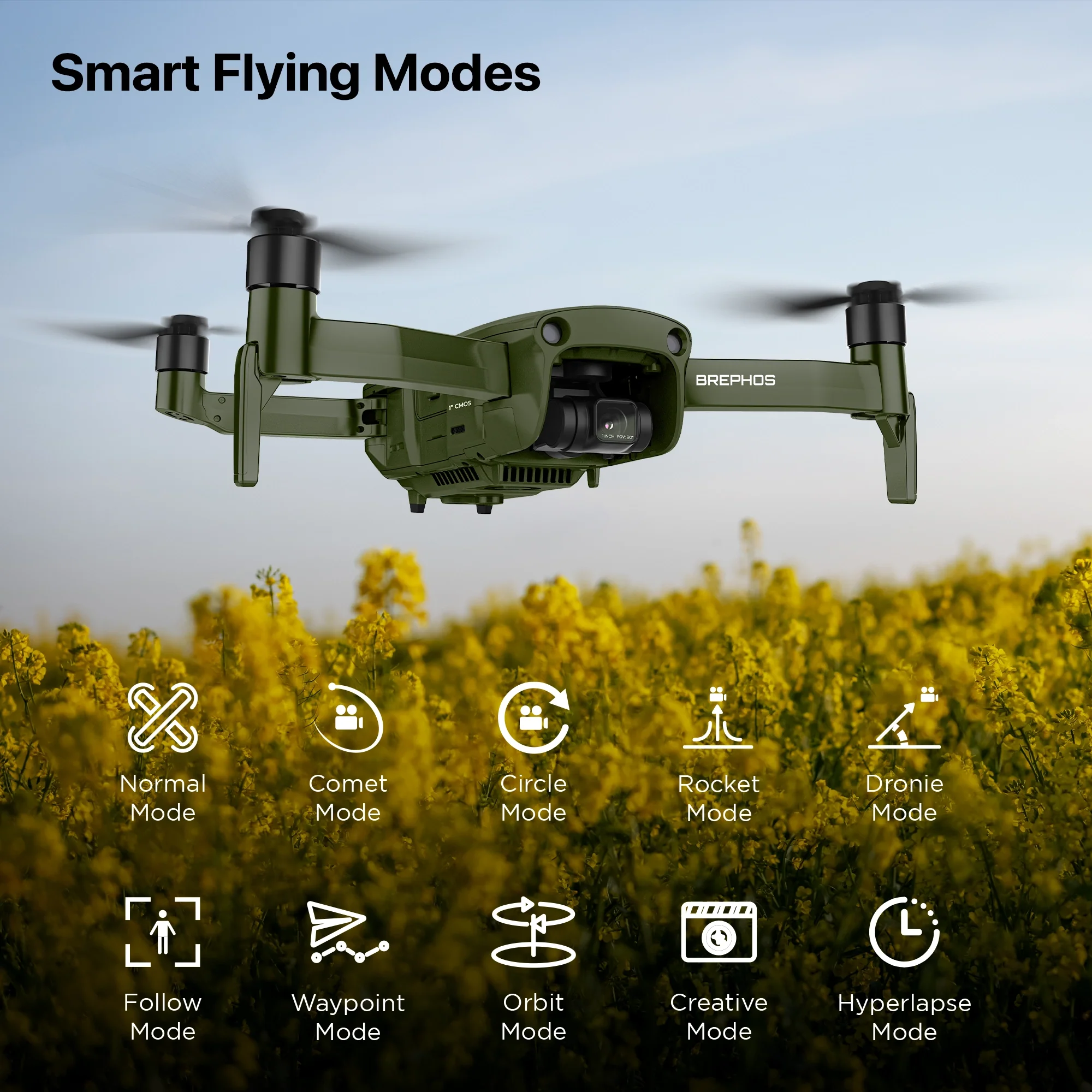 IZI Brephos Professional Drone with 4K60FPS, 1” CMOS 48MP Camera, 3-Axis Gimbal, Obstacle Avoidance, Lunavision, 24Km Range - Image 5