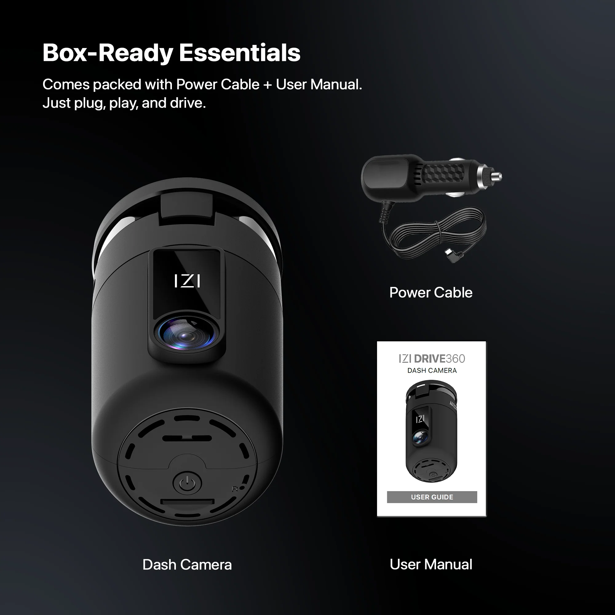 IZI Drive360 Car Dashcam | 360° SpinVision Lens | AI Voice Control | NightSafe HD | 170° Wide Lens | Parking Guard - Image 11