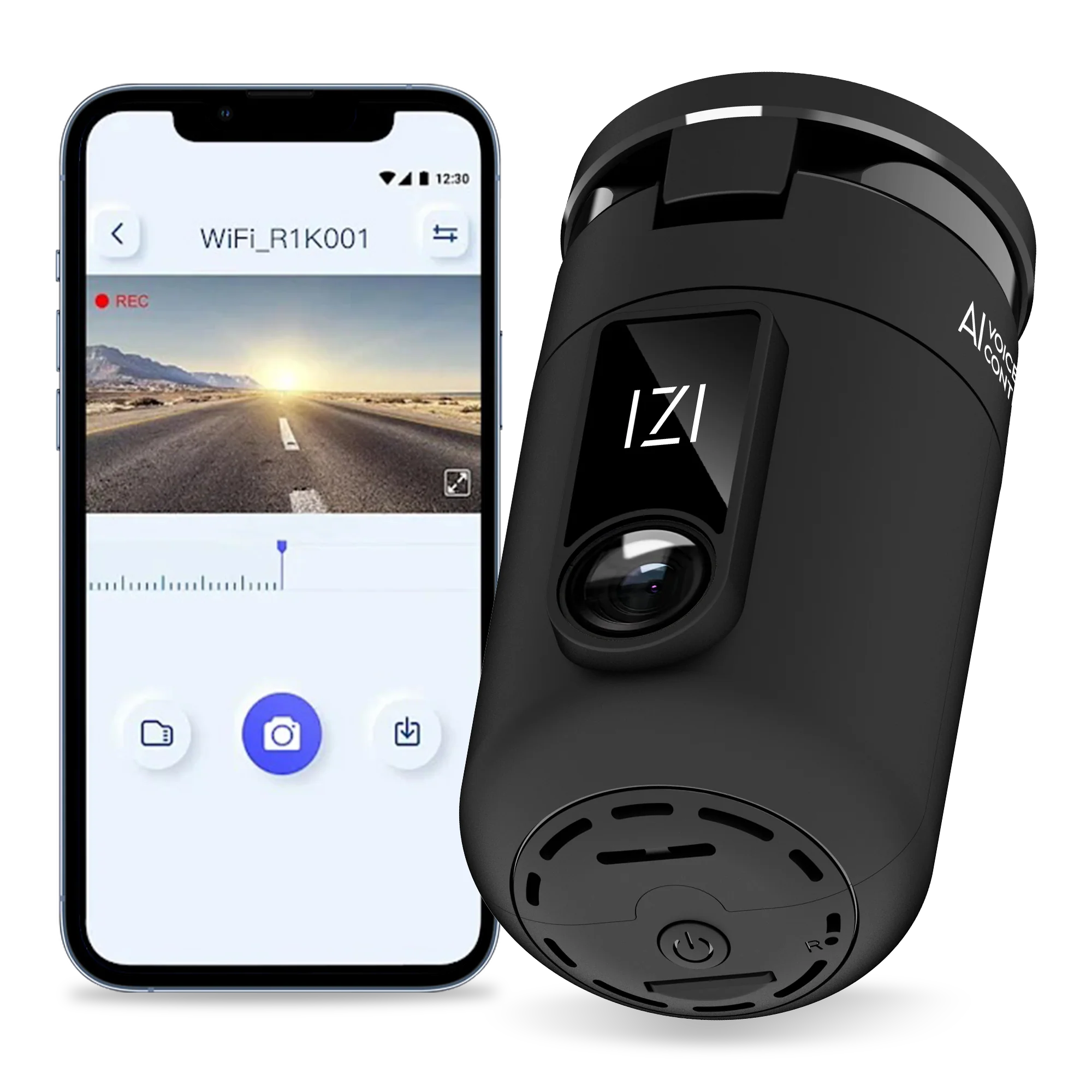 IZI Drive360 Car Dashcam | 360° SpinVision Lens | AI Voice Control | NightSafe HD | 170° Wide Lens | Parking Guard - Image 3