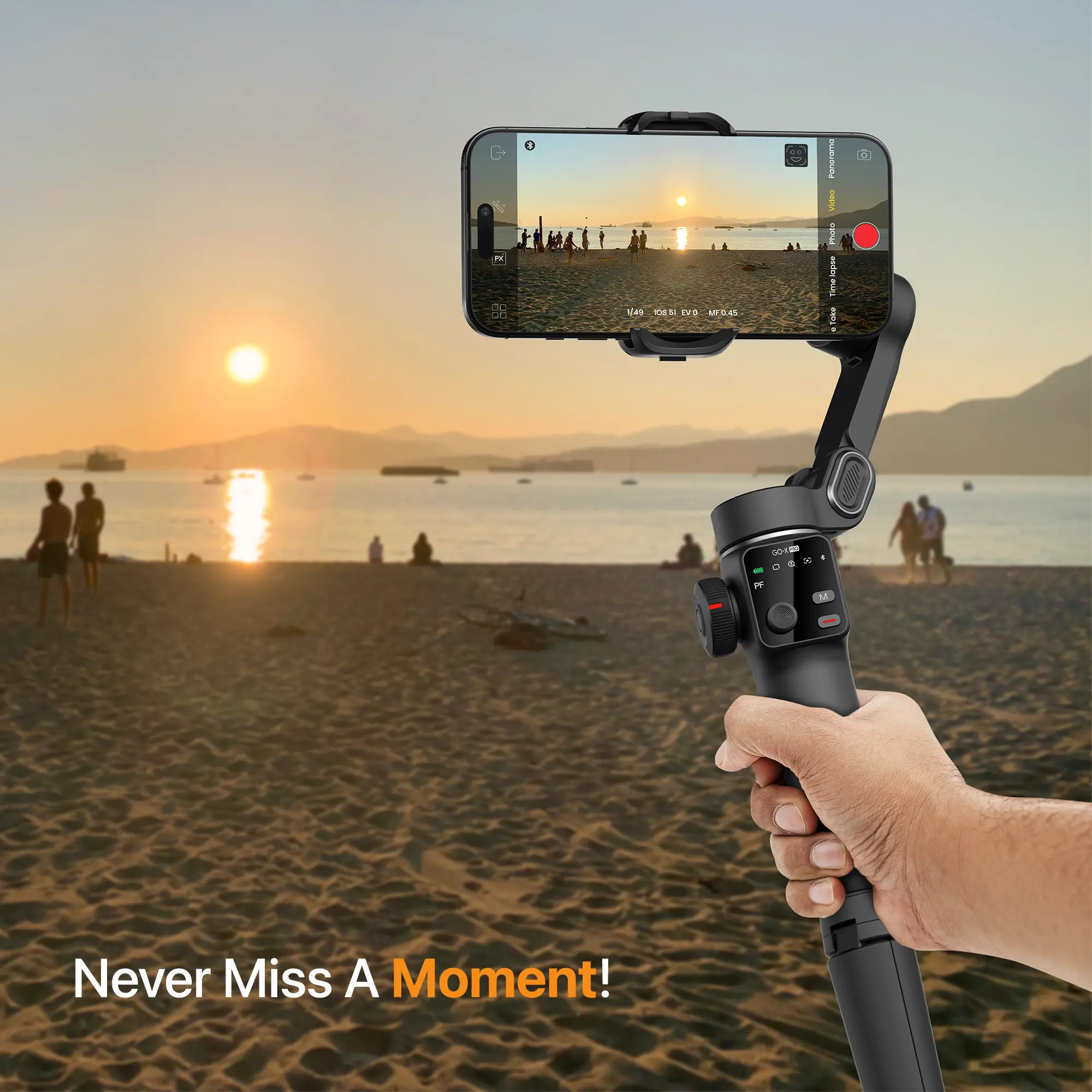 IZI GO-X PRO Foldable 3-Axis Smartphone Gimbal with Extendable Telescopic Rod, Pro Modes, AI Face Tracking & 10H Battery Life - Image 12