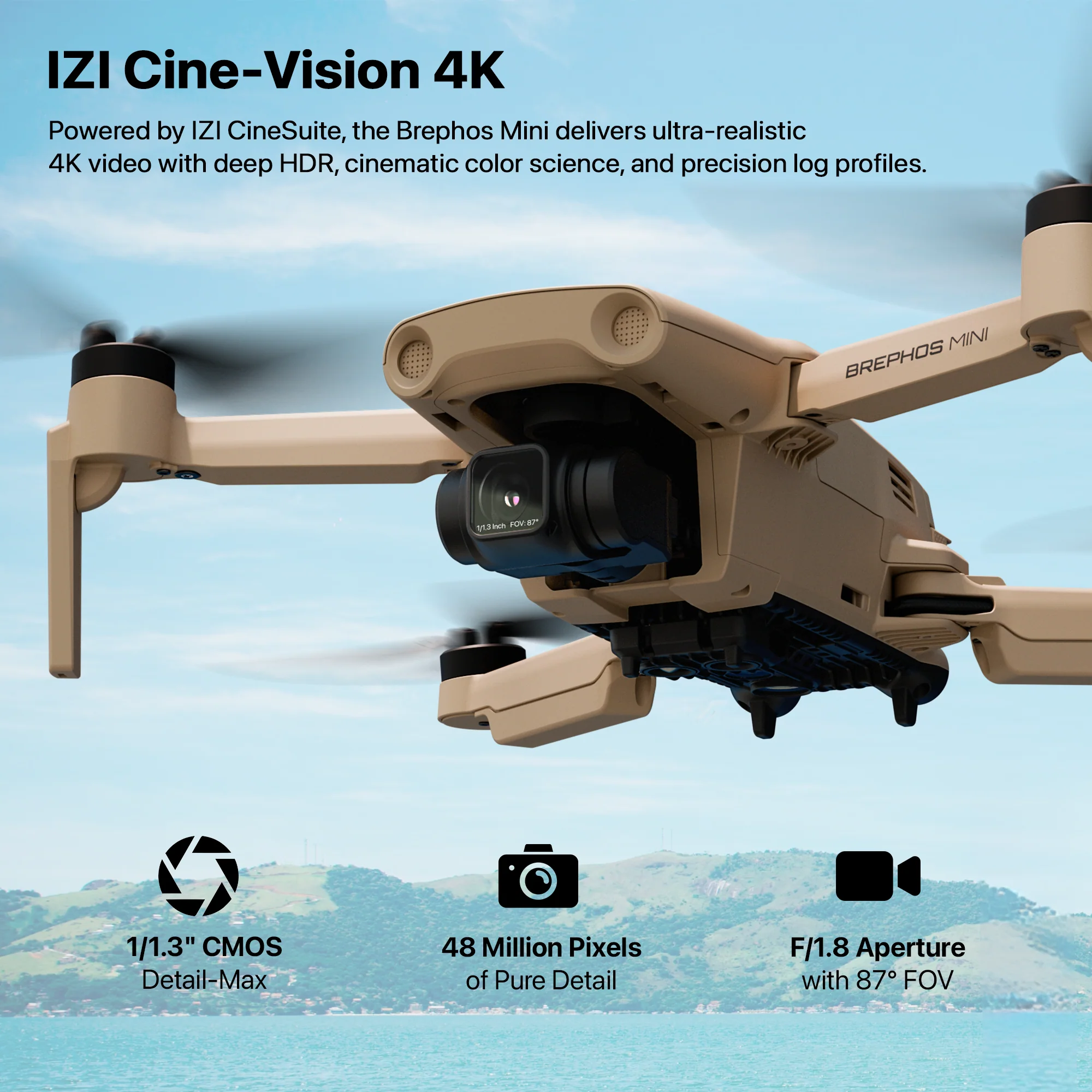 IZI Brephos Fly More Combo Mini Drone with Camera, 4K 48MP UHD Imaging, Noctura Vision, 3-Axis Gimbal, Obstacle Sensing, 20km Range - Image 5
