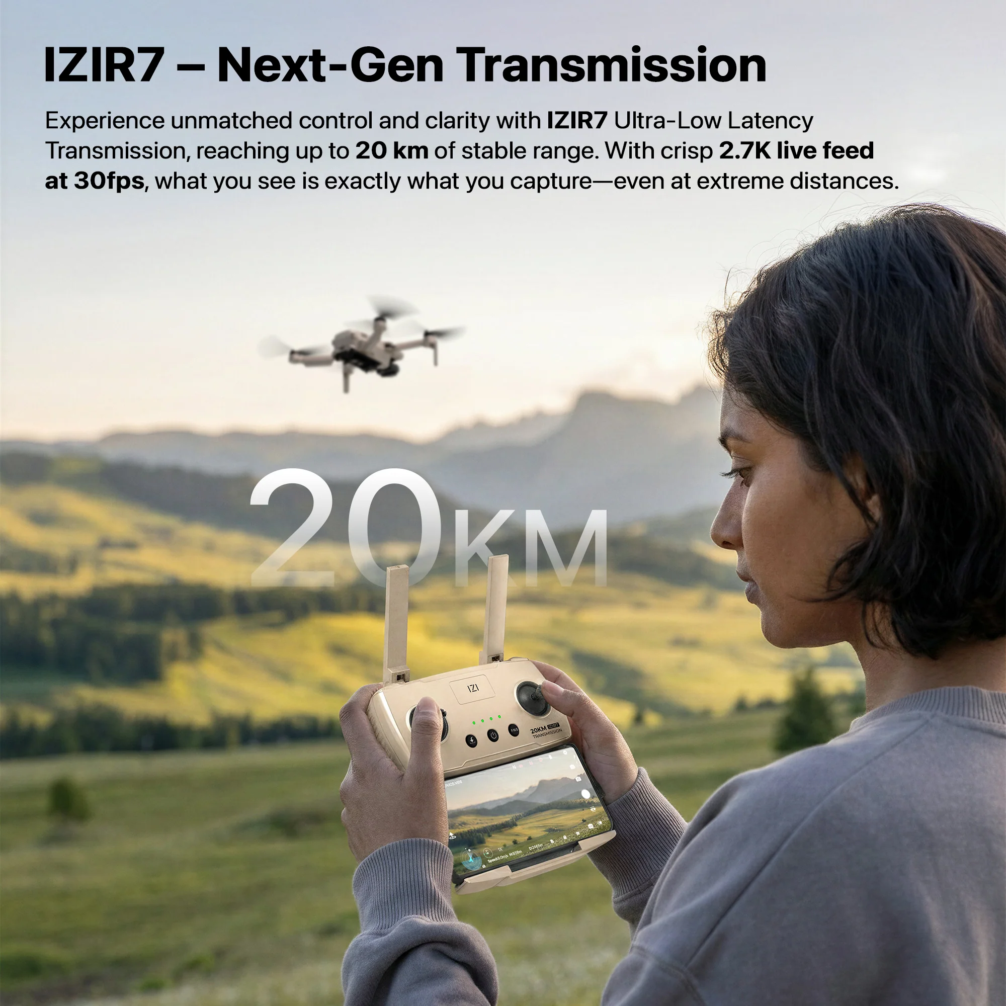 IZI Brephos Fly More Combo Mini Drone with Camera, 4K 48MP UHD Imaging, Noctura Vision, 3-Axis Gimbal, Obstacle Sensing, 20km Range - Image 9