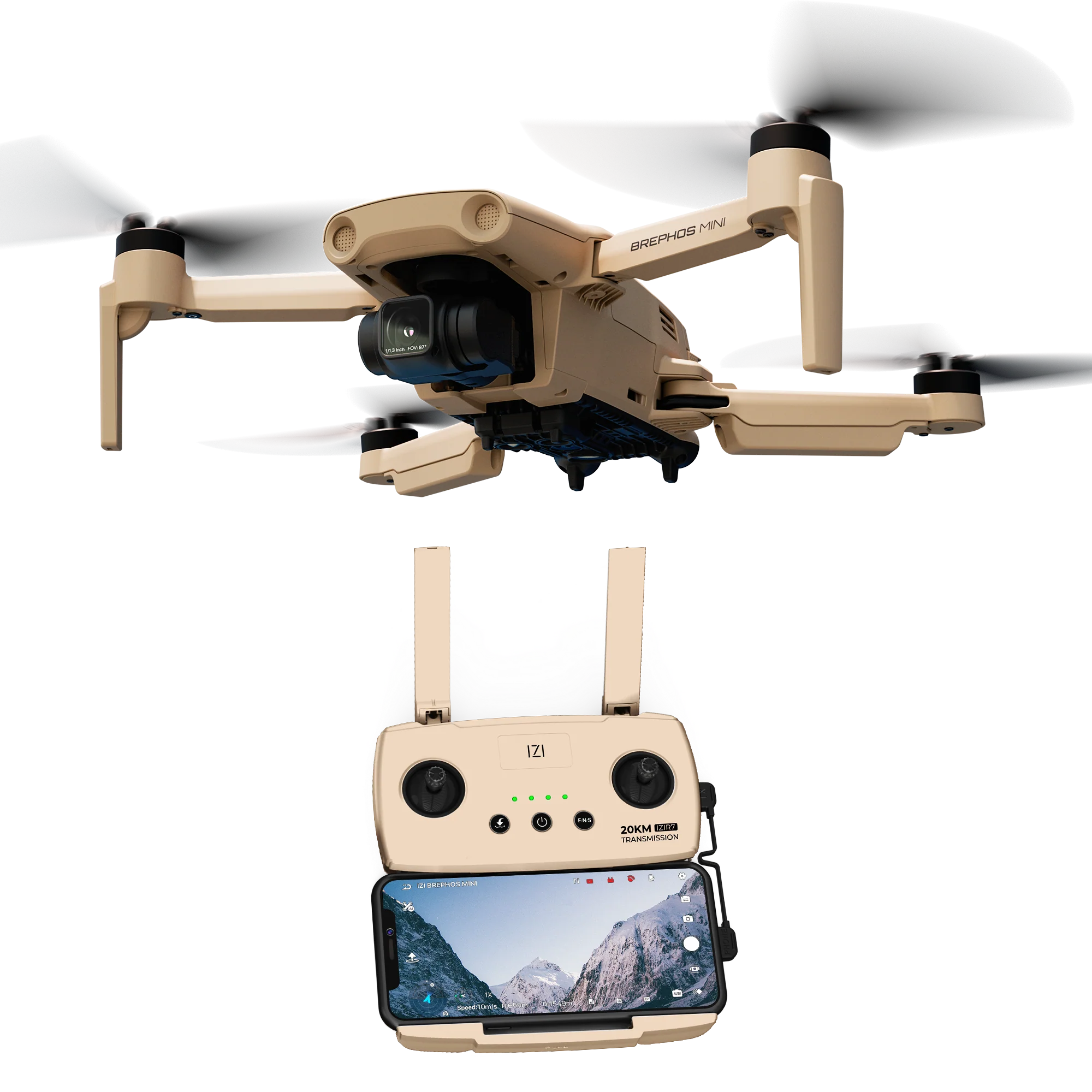 IZI Brephos Mini Drone With 4K Camera, 48MP Imaging, Starlight Vision, 3-Axis Stabilizer, 3000mAh Long Flight, <249g Featherweight, 20km Range - Image 3