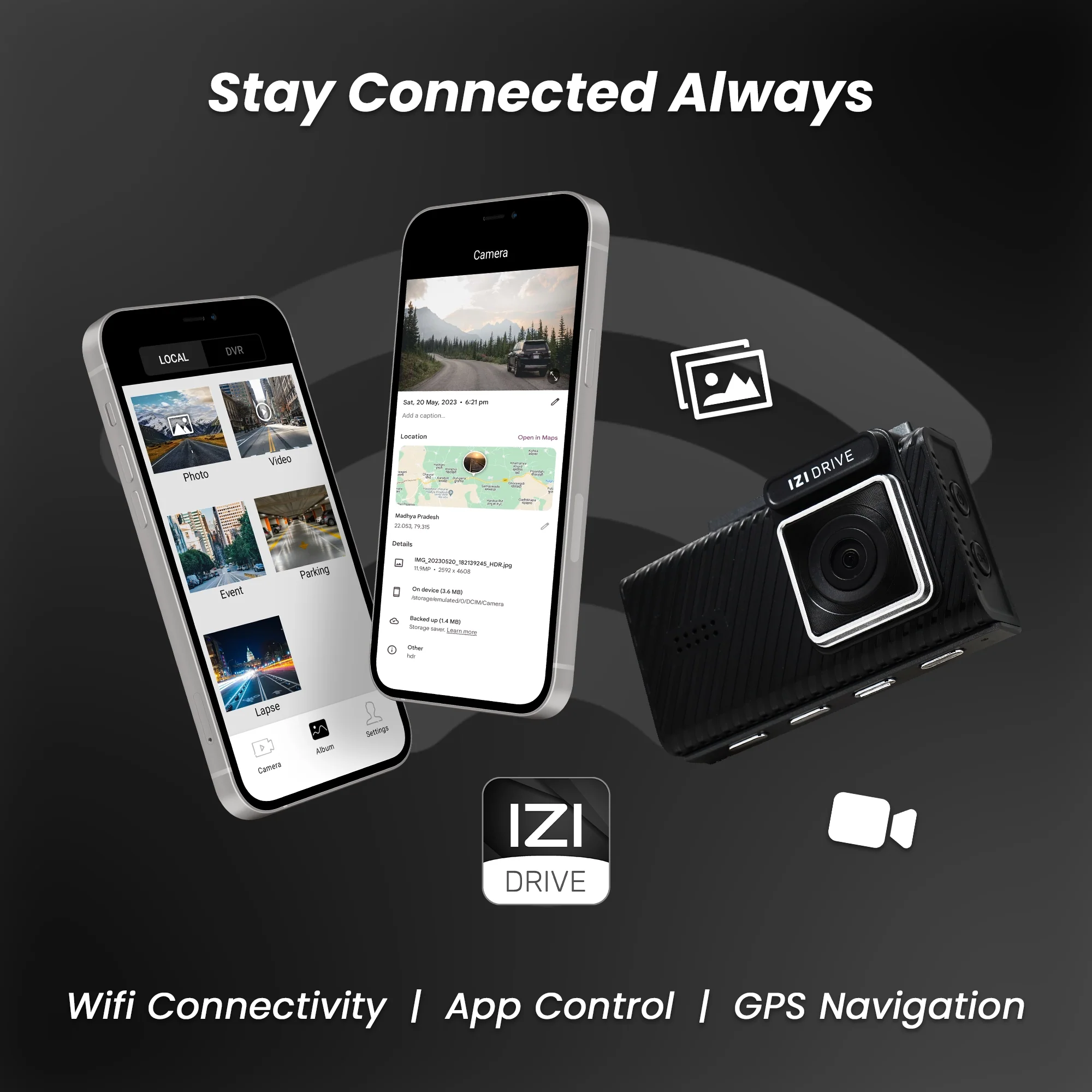IZI DRIVE Plus 4K Dash Camera - Dual Channel, GPS, Night Vision - Image 10