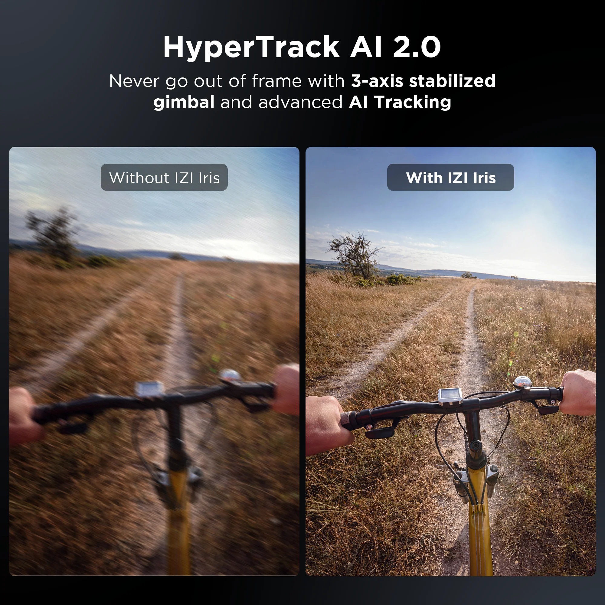IZI IRIS Pocket Gimbal Camera with 4K 60FPS 1/1.3" CMOS Sensor, Detachable 3-Axis Stabilizer, AI Tracking & 160 Min Battery - Image 5