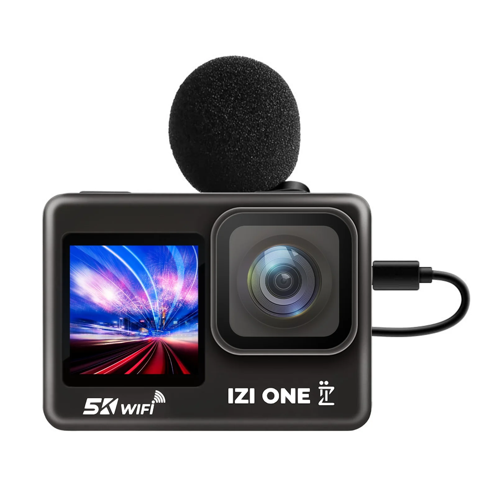 IZI Micro USB External Microphone HQ TrueAUDIO Exclusively – IZI ONE 5K Action Camera, Passive Noise Reduction, Convenient Clip, 1.5-Meter Cable - Image 6