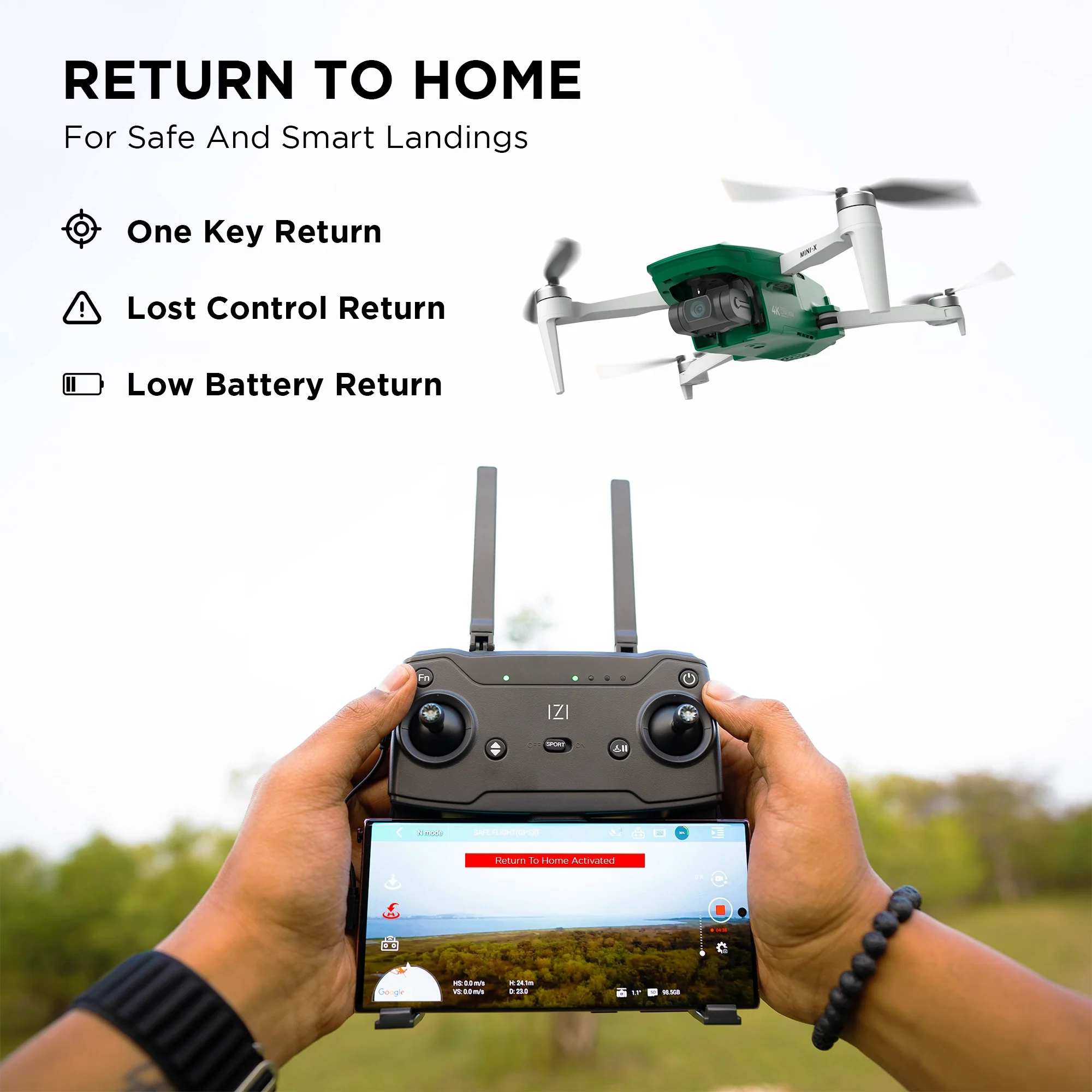 IZI Mini X Nano 4K Camera Drone - UHD 20MP , GPS, 31-min Flight - Image 8