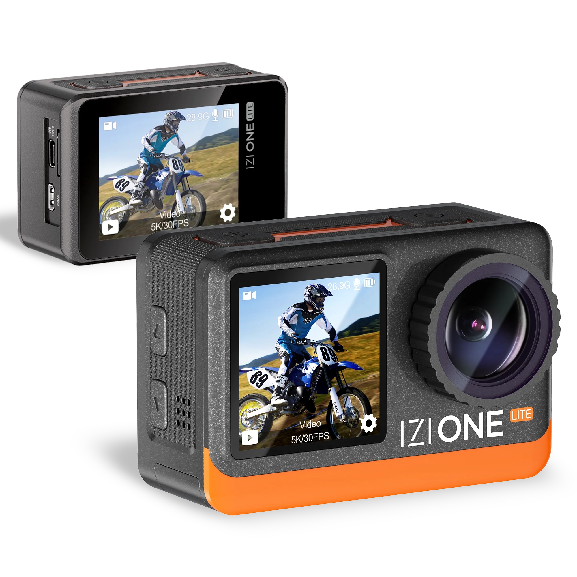 IZI One Lite 5K Action Camera - 4K 60FPS 50MP UHD Vlogging Cam, EIS Stabilization, 170° Wide Angle, 30M Waterproof - Image 3
