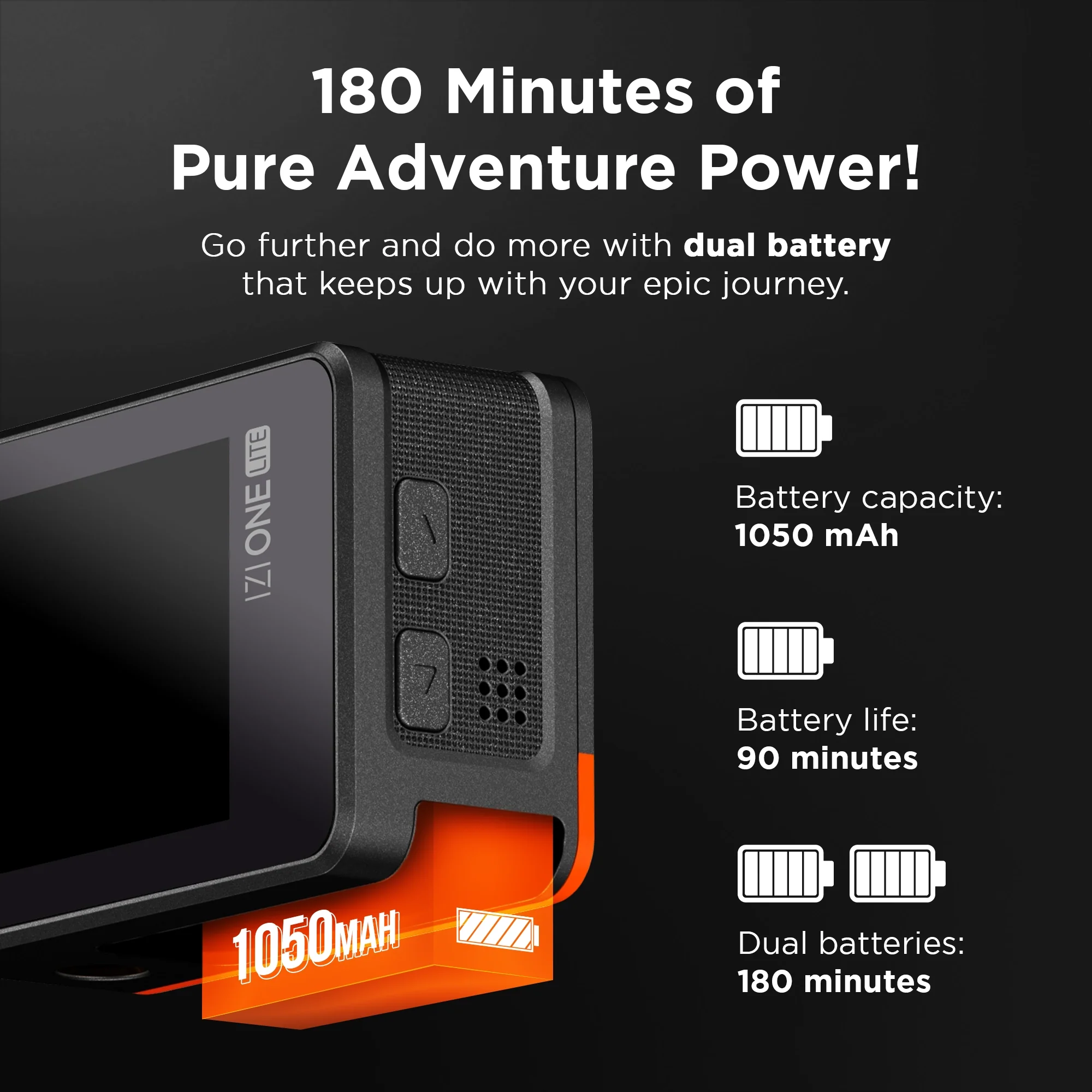 IZI One Lite 5K Action Camera - 4K 60FPS 50MP UHD Vlogging Cam, EIS Stabilization, 170° Wide Angle, 30M Waterproof - Image 9