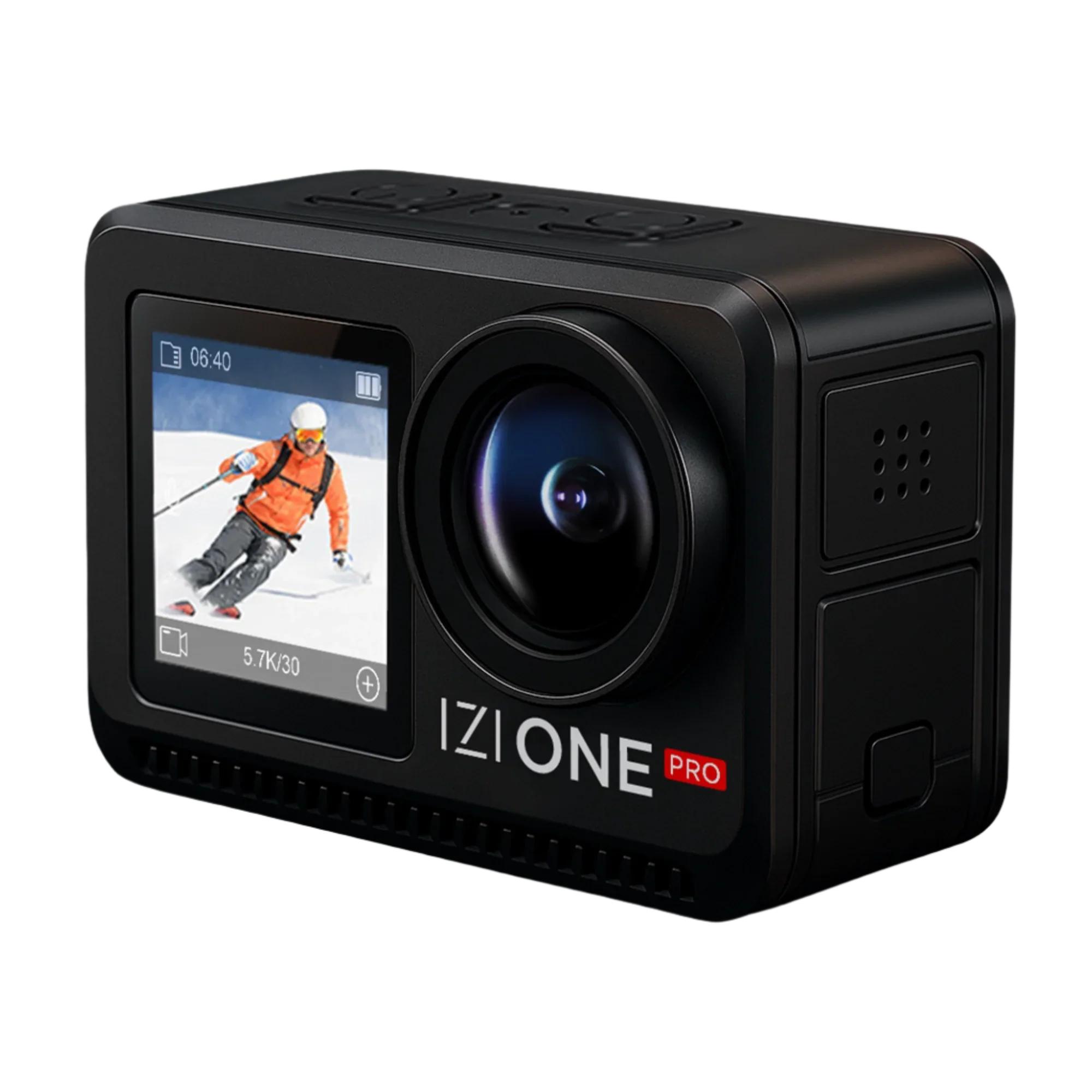 IZI One Pro 5.7K Action Camera with Sony STARVIS Sensor, 6-Axis Stabilization, 20M Waterproof, Dual Screens, 240 Min Battery - Image 3