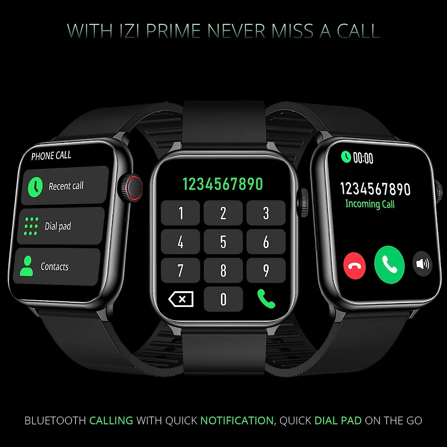IZI Newly Launched Prime+ Smart Watch, 1.78" AMOLED Display, BT Calling, DIY Watch Face Studio, AI Voice Assistant, Inbuilt Games, Sports Mode, 60hz Refresh Rate, Rotating Crown, 7 Days Battery - Image 5