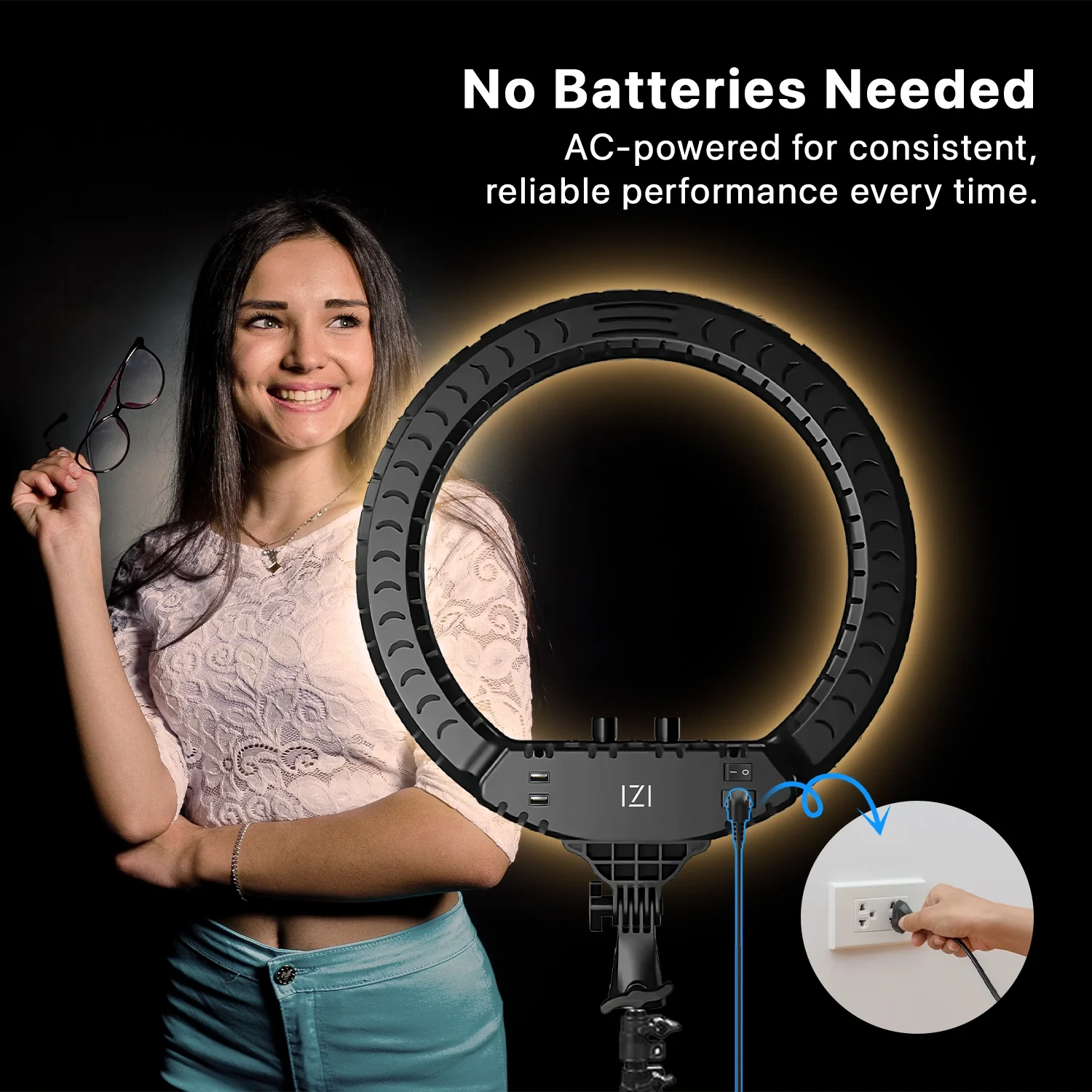 IZI RGB LED Ring Light 18 Inch with 7ft Foldable Tripod, 28+ Multicolor Mode, Anti Skid Base for YouTube, Live Steaming, Video Shoots - Image 10