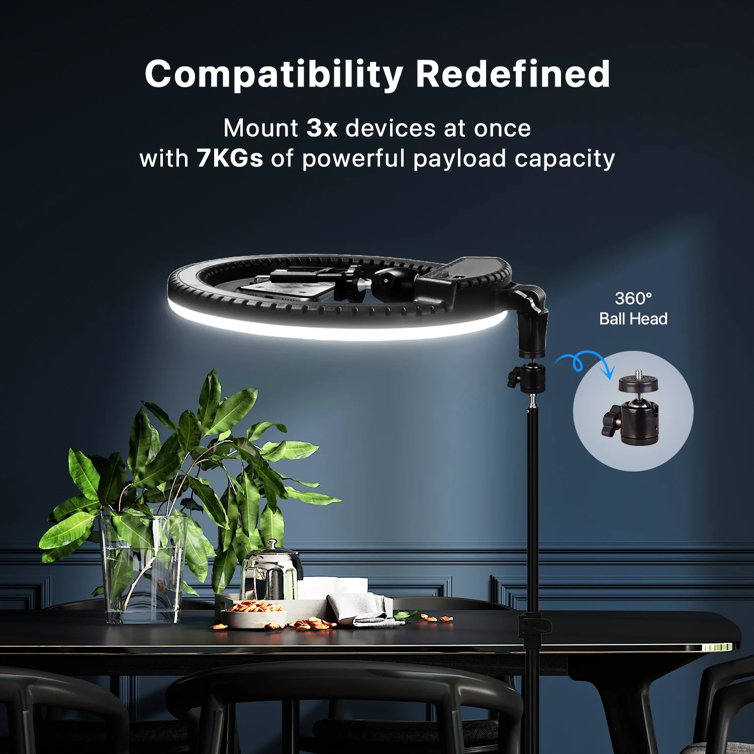 IZI RGB LED Ring Light 18 Inch with 7ft Foldable Tripod, 28+ Multicolor Mode, Anti Skid Base for YouTube, Live Steaming, Video Shoots - Image 7