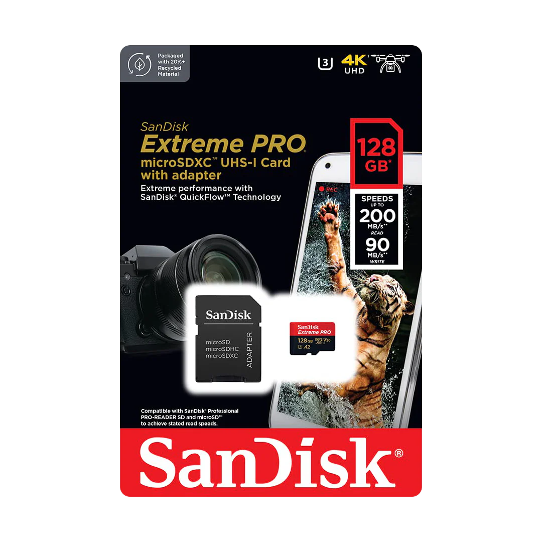 SanDisk Extreme Pro 128GB microSDXC - 200MB/s, V30, UHS-I - Image 5