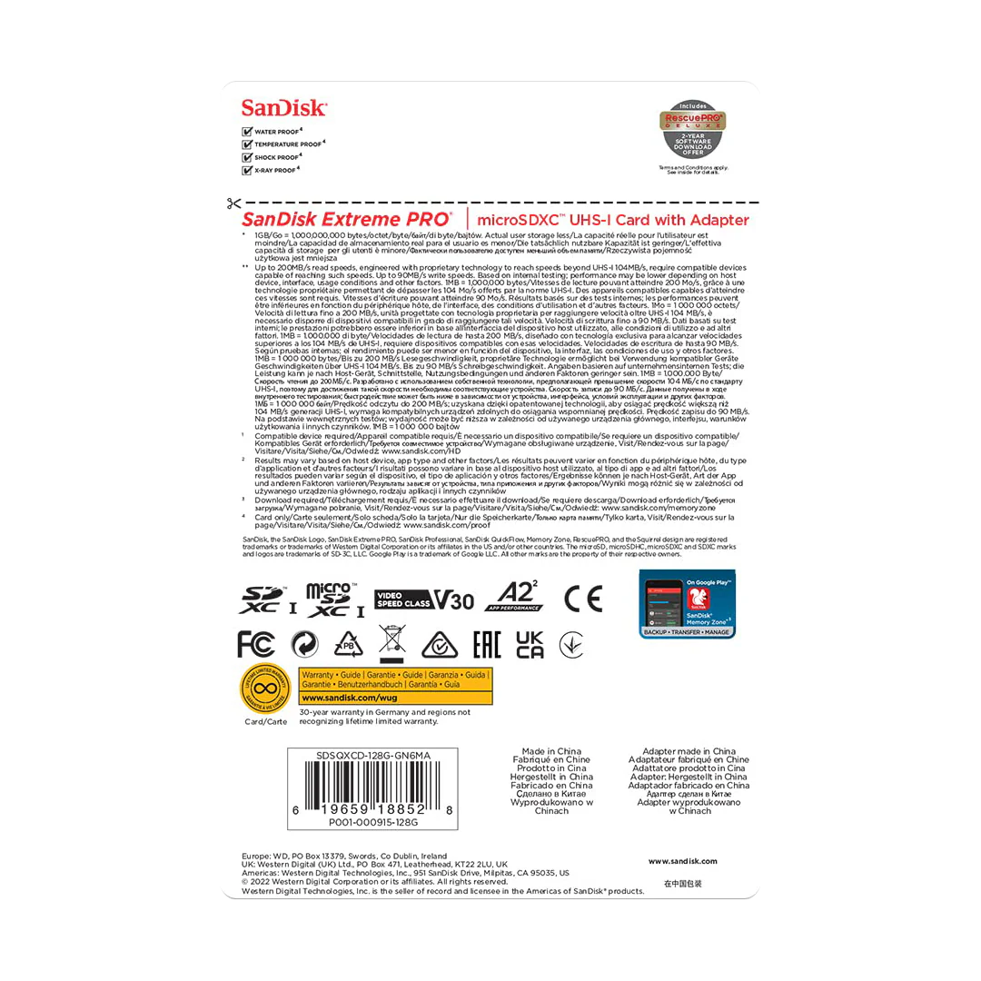 SanDisk Extreme Pro 128GB microSDXC - 200MB/s, V30, UHS-I - Image 6