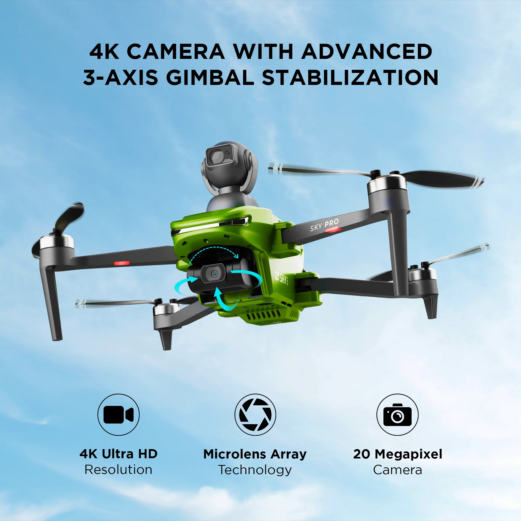 IZI Sky Pro 4K Drone Combo - 540° OA, 20MP, 96 Mins Flight - Image 3