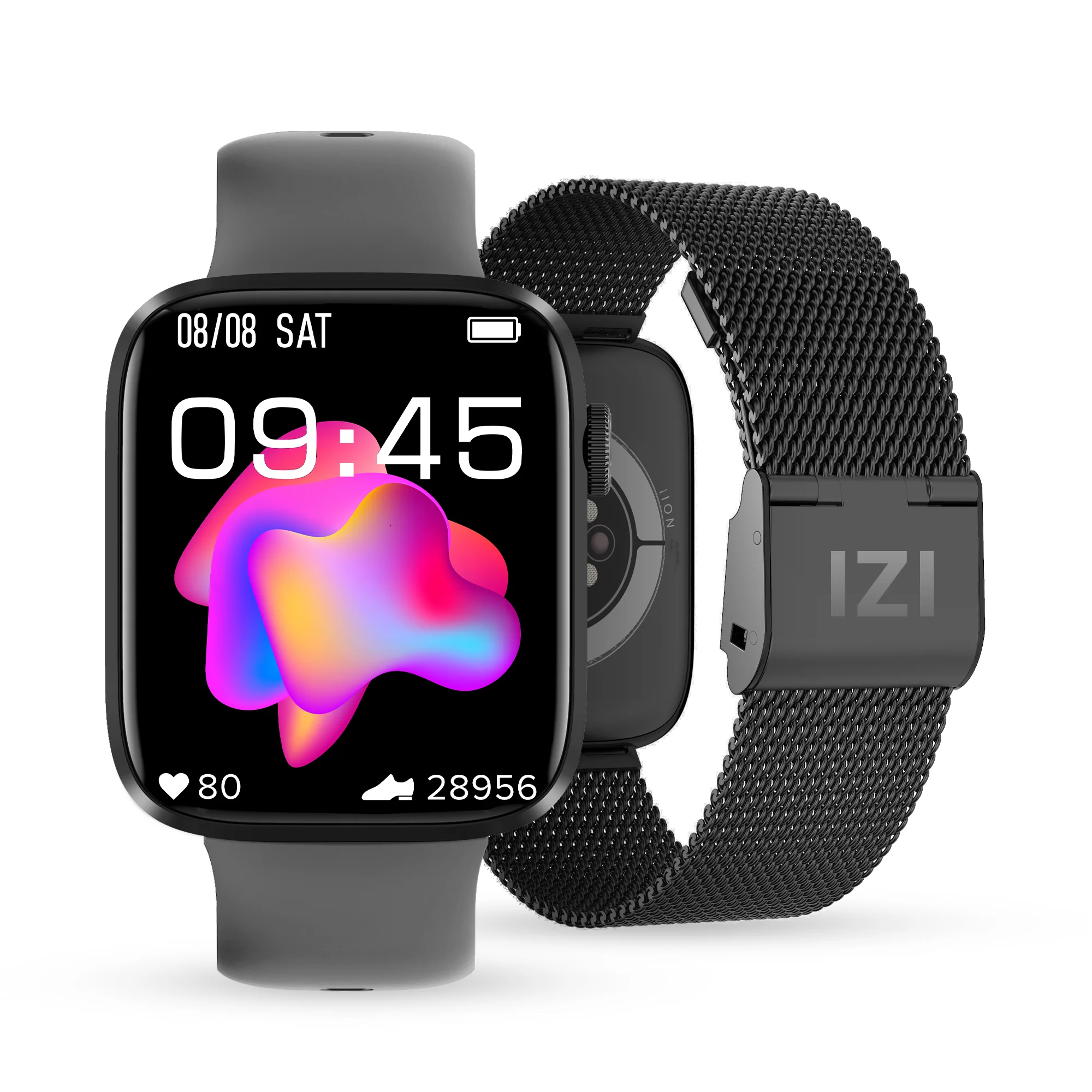 IZI Smart Pro with a 1.92" Retina Display, Bluetooth Calling, Always-On Display, AI Voice Assistant, Activity Tracker,ECG,SpO2,BP Monitoring, 5-Day Battery Life, and 2 Premium Interchangeable Straps. - Image 12
