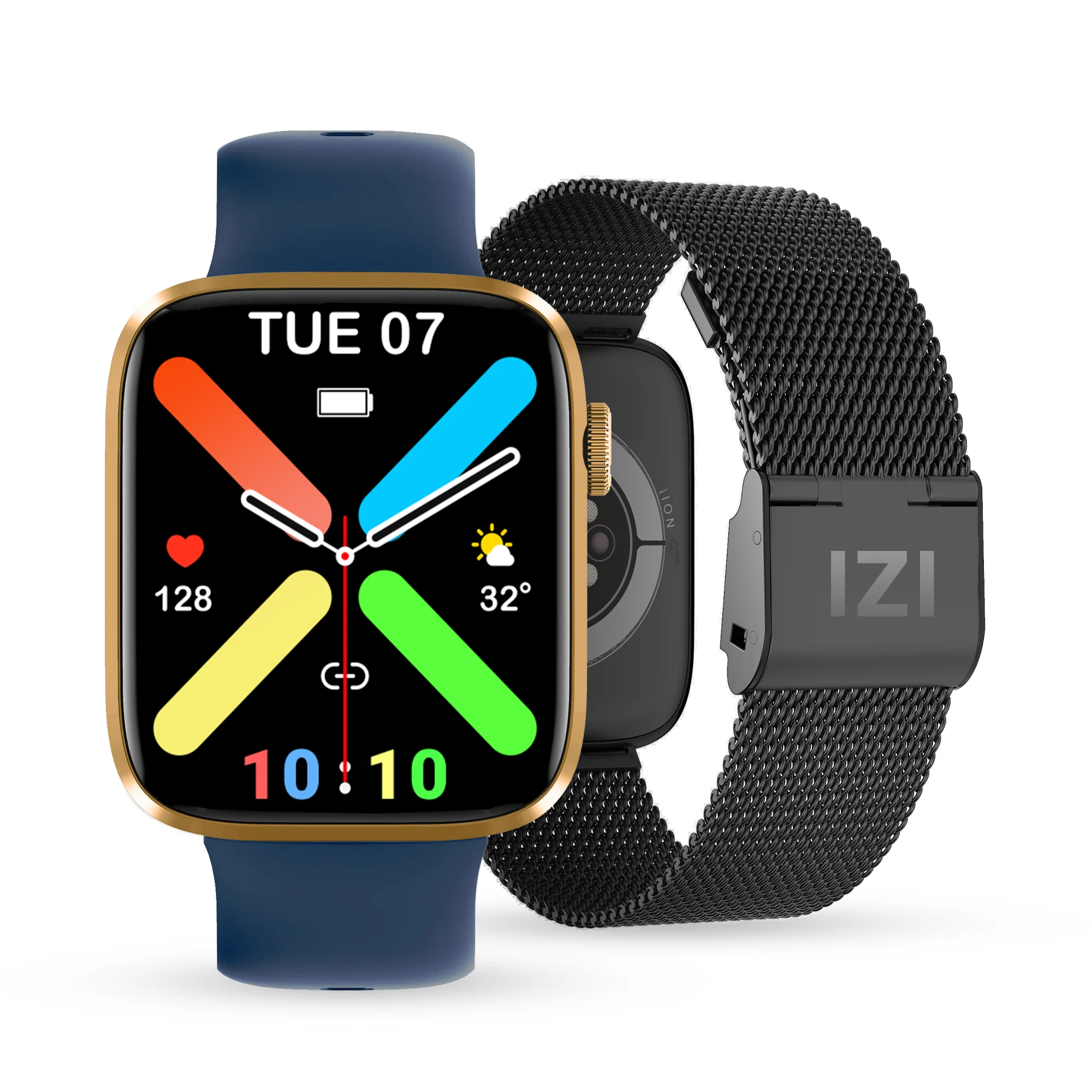 IZI Smart Pro with a 1.92" Retina Display, Bluetooth Calling, Always-On Display, AI Voice Assistant, Activity Tracker,ECG,SpO2,BP Monitoring, 5-Day Battery Life, and 2 Premium Interchangeable Straps. - Image 13