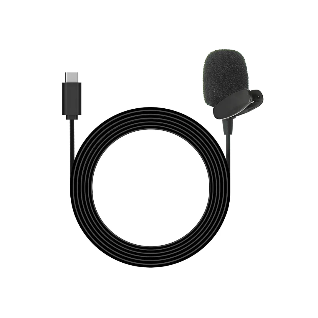 IZI Type-C HQ Microphone Exclusively for IZI Click 5K Action camera, Omnidirectional, Wind Noise Reduction, Convenient Clip, 1.5-Meter Cable - Image 3