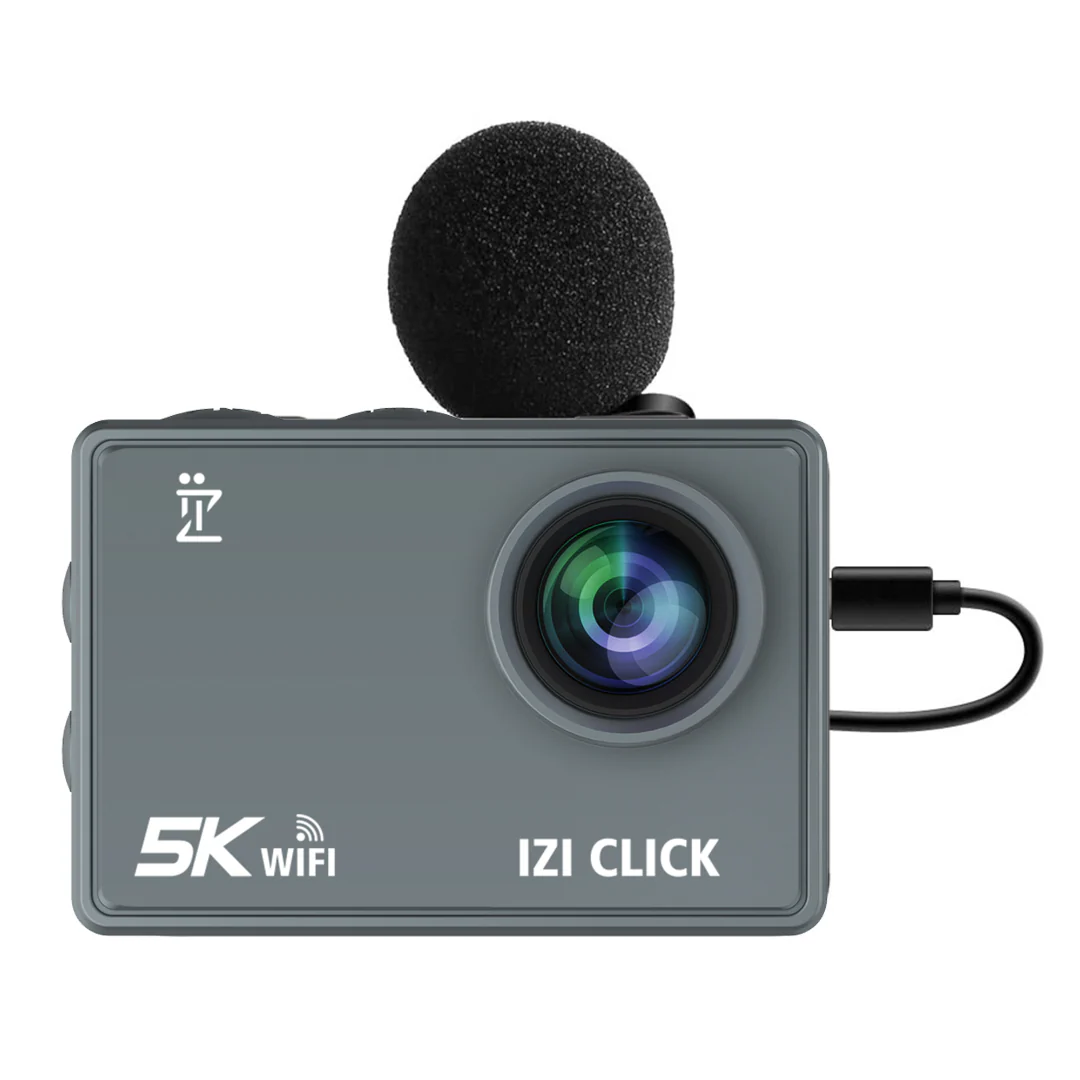 IZI Type-C HQ Microphone Exclusively for IZI Click 5K Action camera, Omnidirectional, Wind Noise Reduction, Convenient Clip, 1.5-Meter Cable - Image 4