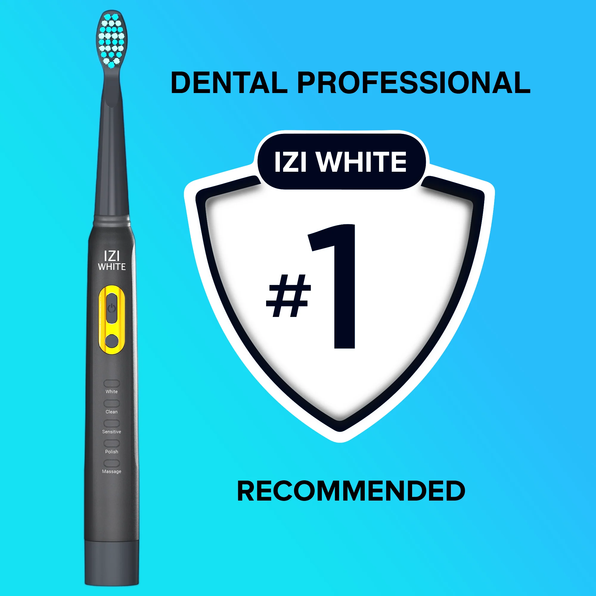 IZI White Ultra Sonic Whitening Electric Toothbrush | 360 Deep Clean | Electric Rechargeable Toothbrush for Adults | 40000 Stroke/Minute | 5 brushing modes | Smart Timer and 4 Brush Heads (Pack of 1) - Image 8