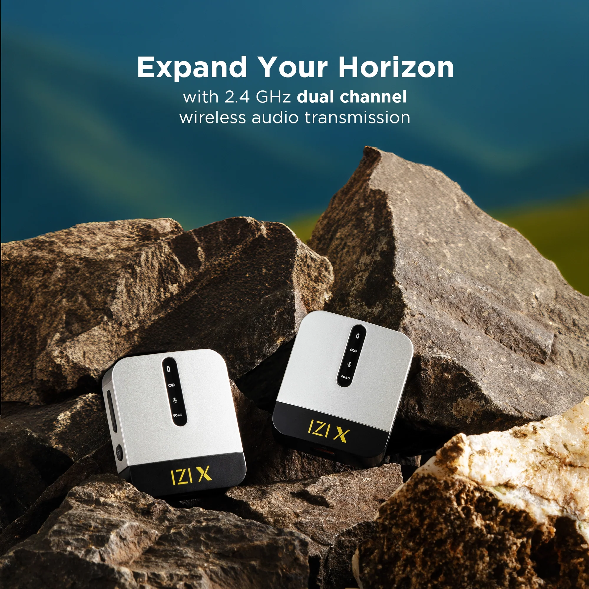 IZI X Dual Channel Wireless Microphone: 360° Omni, 120M Range, ANC, 15Hr Playback, Fast Charge - Image 4