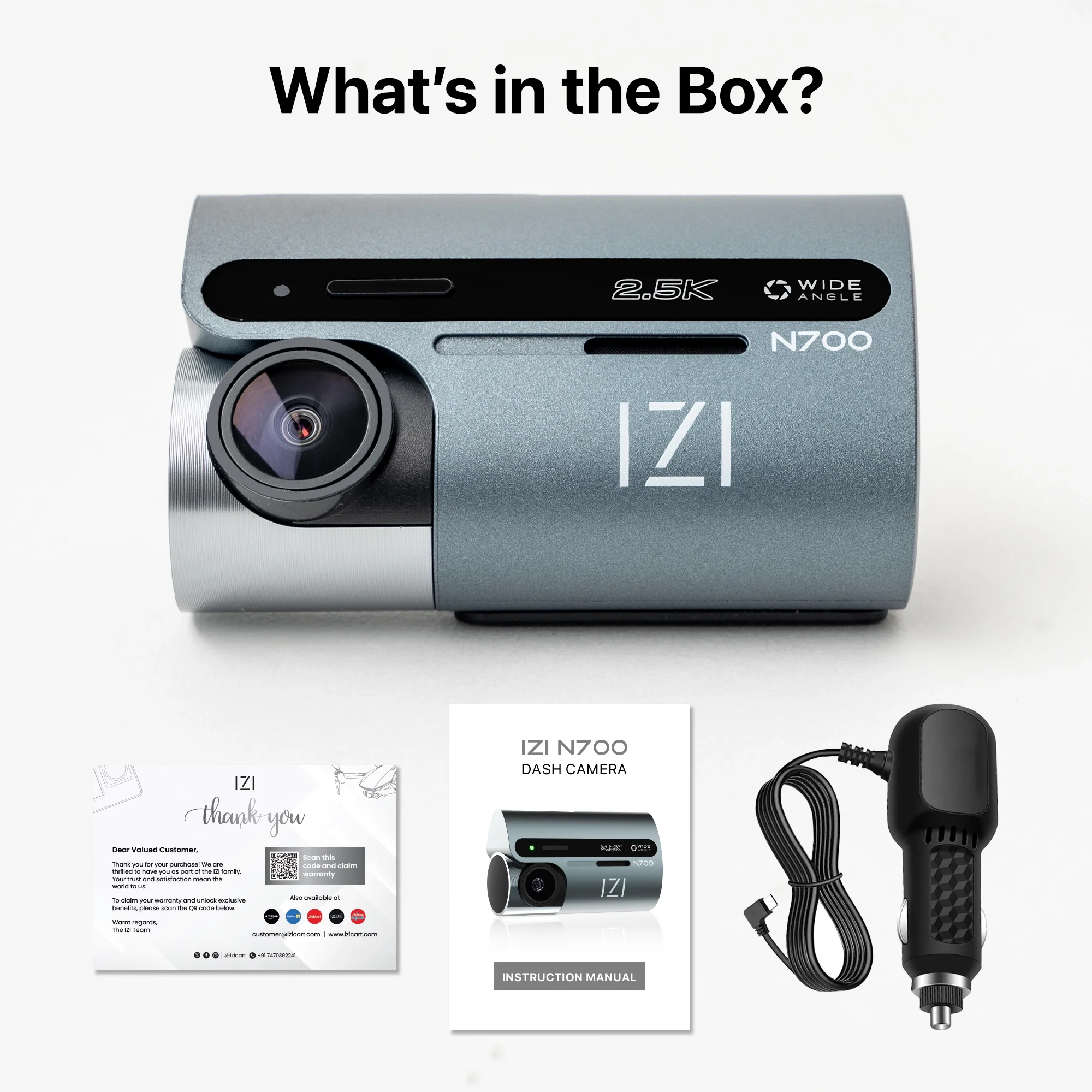 IZI Drive N700 5 MP Car Dashboard Camera, 2.5K, Night Vision, WiFi, 512GB Storage Support - Image 11